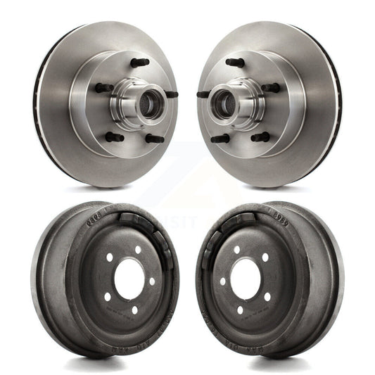 Brake Rotors Drum Front Rear Kit For 80-83 Ford F-150 RWD With 10" Diameter