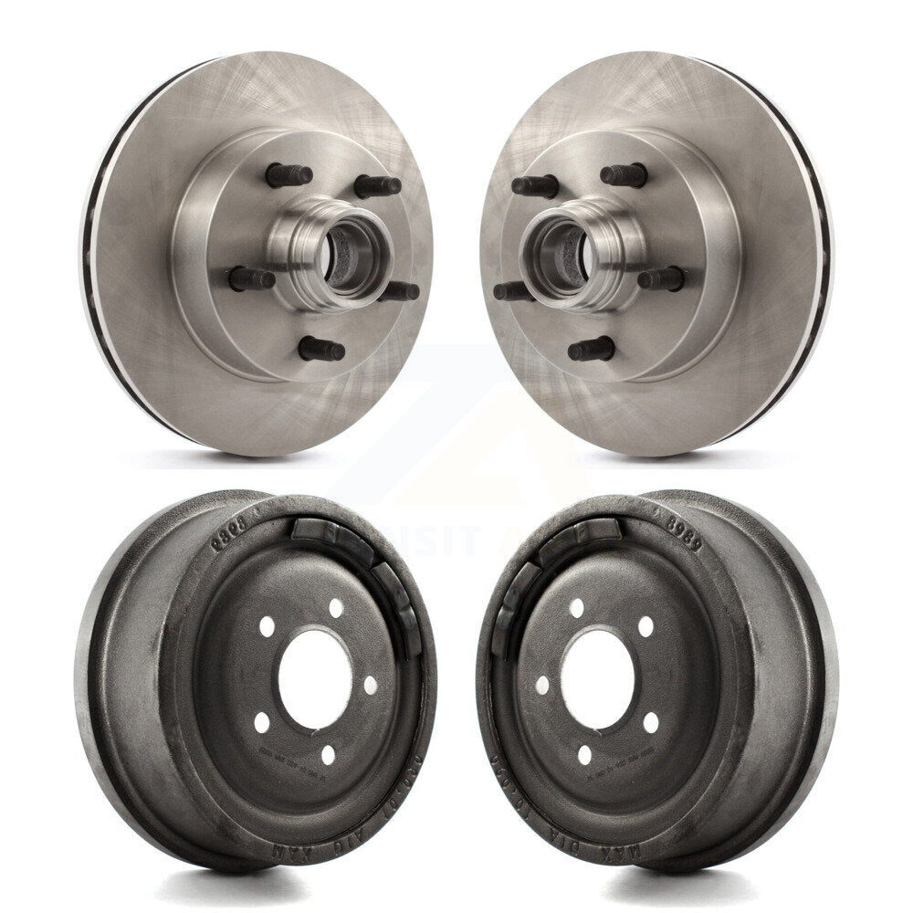 Brake Rotor Drum Front Rear Kit For 1998-1999 Mazda B4000 With 10" Diameter