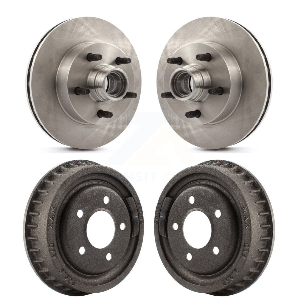 Brake Rotors Drum Front Rear Kit For 1998-1999 Mazda B4000 With 9" Diameter