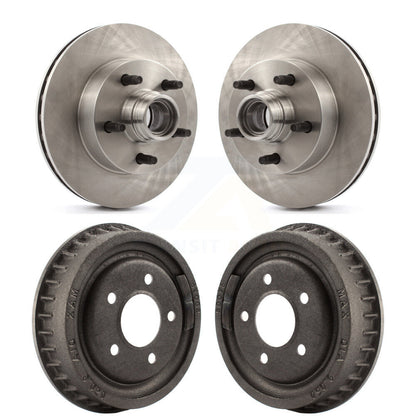 Brake Rotors Drum Front Rear Kit For 1998-1999 Mazda B4000 With 9" Diameter