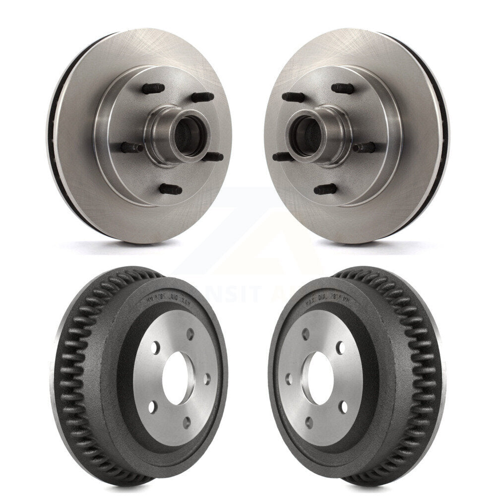Disc Brake Rotors Drums Kit Front Rear For 1994-1999 Dodge Ram 1500 RWD