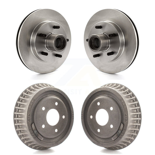 Brake Rotors Drum Front Rear Kit For Chevrolet S10 GMC Sonoma Blazer Jimmy Isuzu