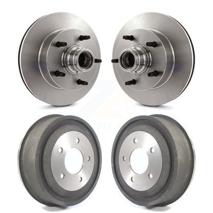 Brake Rotors Drums Front Rear Kit For 2000-2001 Ford E-150 Econoline 2-Wheel ABS