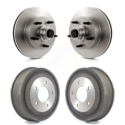 Disc Brake Rotors Drums Kit Front Rear For Ford E-150 Econoline Club Wagon