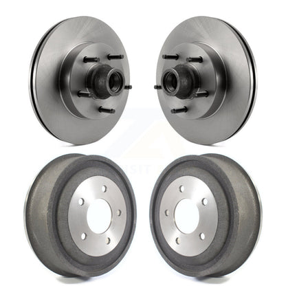 Disc Brake Rotors Drums Kit Front Rear For Ford E-150 Club Wagon