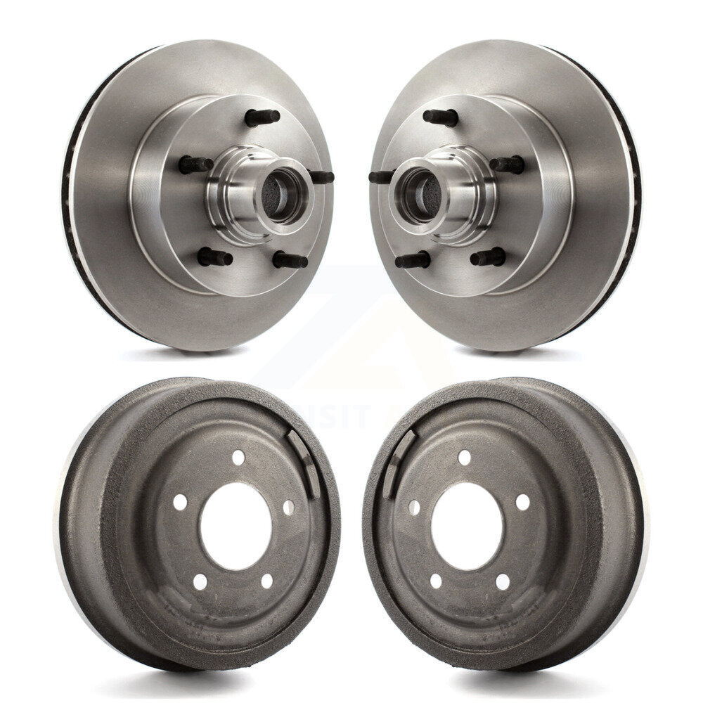 Disc Brake Rotors Drums Front Rear Kit For Ford F-150 E-150 Econoline Club Wagon