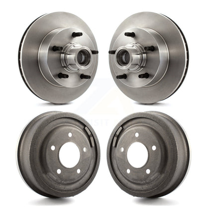 Disc Brake Rotors Drums Front Rear Kit For Ford F-150 E-150 Econoline Club Wagon