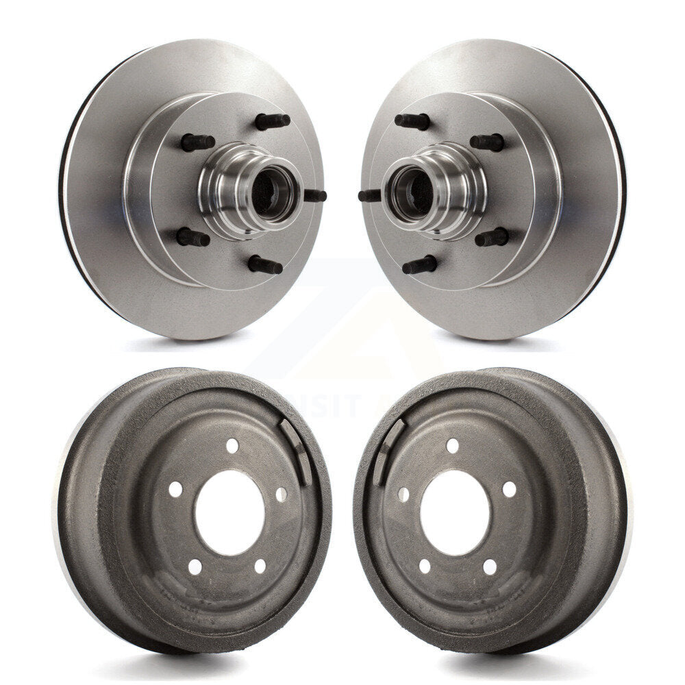 Disc Brake Rotors Drums Kit Front Rear For Ford F-150 E-150 Econoline