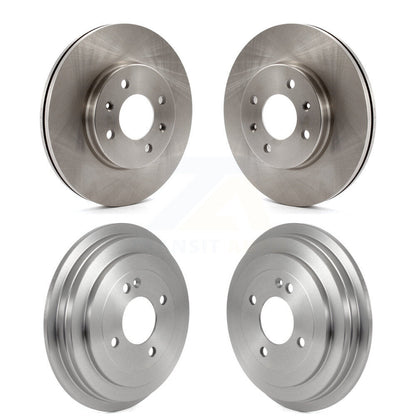 Disc Brake Rotors Drums Kit Front Rear For 2012-2017 Hyundai Accent