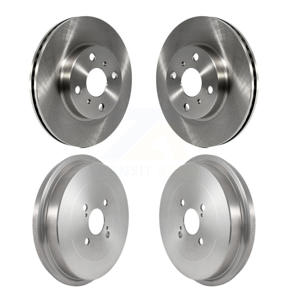Disc Brake Rotors Drums Kit Front Rear For Toyota Prius C Scion iQ