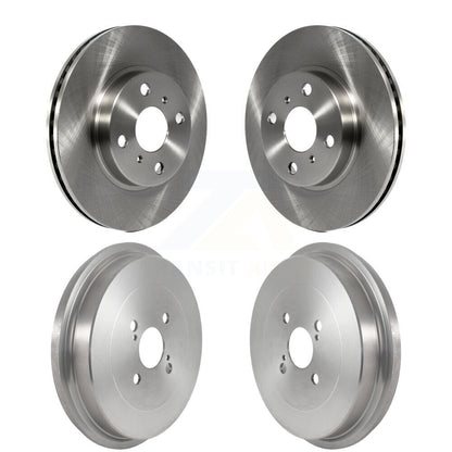 Disc Brake Rotors Drums Kit Front Rear For Toyota Prius C Scion iQ