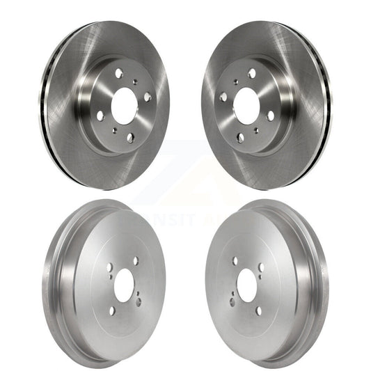 Disc Brake Rotors Drums Kit Front Rear For Toyota Prius C Scion iQ