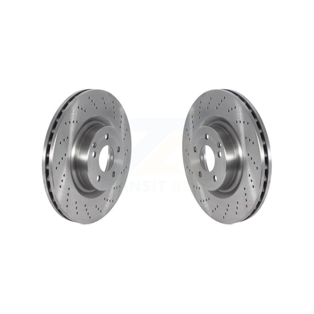 Disc Brake Rotors Front Pair For Mercedes-Benz C250 E400 E550