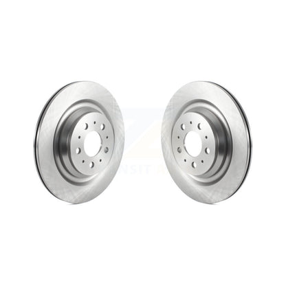Disc Brake Rotors Rear Pair For 2017-2022 Tesla 3 With Gray Painted Calipers