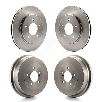 Brake Rotors Drum Front Rear Kit For Dodge Caravan Grand Plymouth Voyager Town &