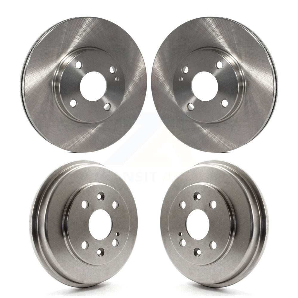Disc Brake Rotors Drum Front Rear Kit For Mazda Protege Ford Escort MX-3 Mercury