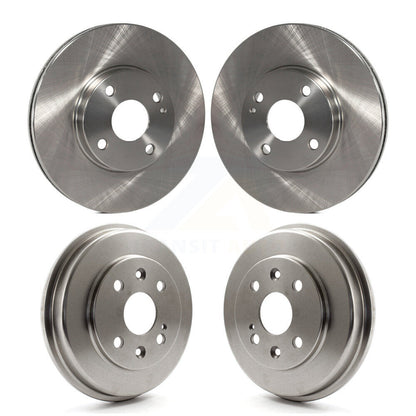 Disc Brake Rotors Drum Front Rear Kit For Mazda Protege Ford Escort MX-3 Mercury