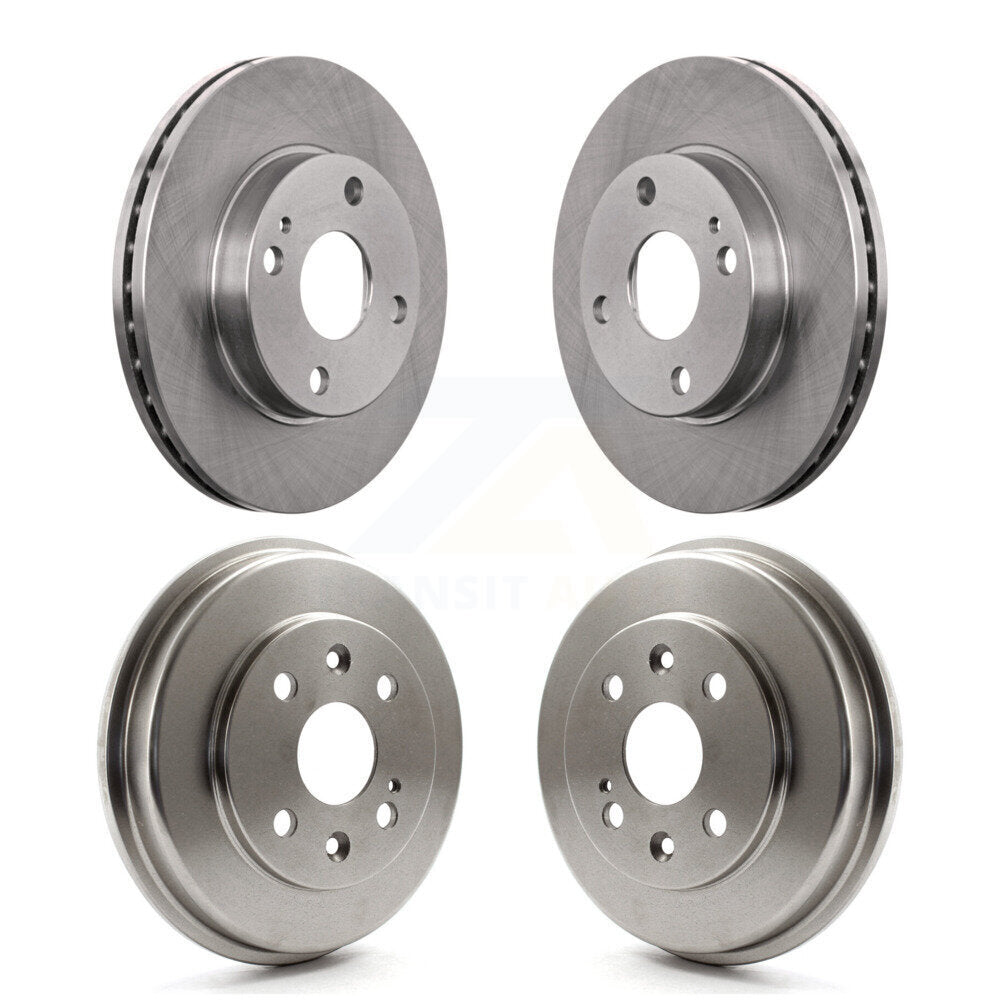 Brake Rotor Drum Front Rear Kit For Mazda Protege Ford Escort 323 Mercury Tracer