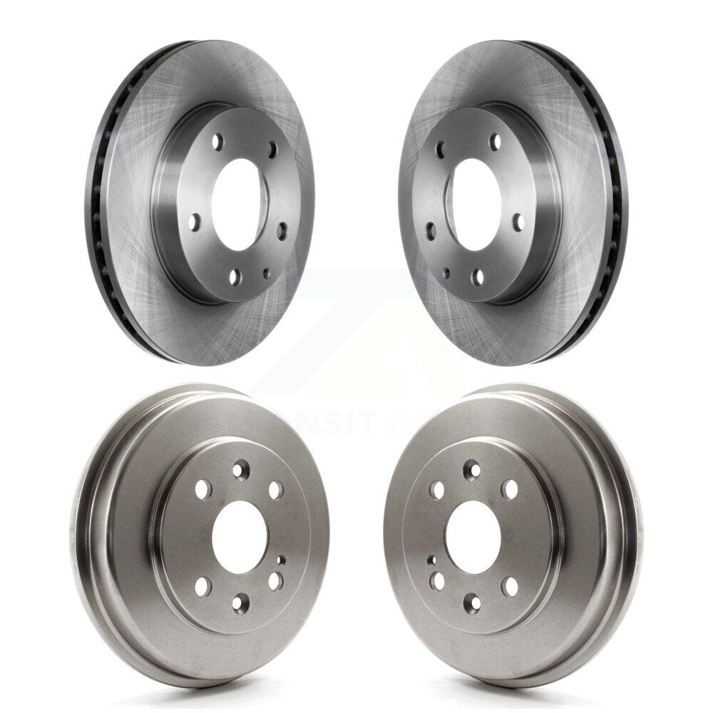 Disc Brake Rotors Drums Kit Front Rear For Mazda Protege Protege5