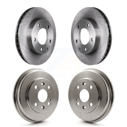 Disc Brake Rotors Drums Kit Front Rear For Mazda Protege Protege5