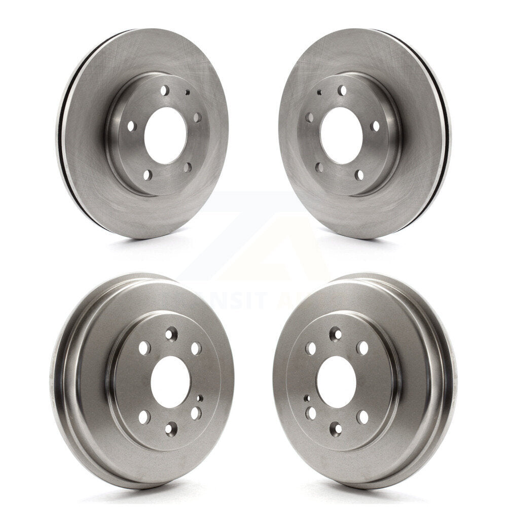 Disc Brake Rotors Drums Kit Front Rear For 2003 Mazda Protege Mazdaspeed