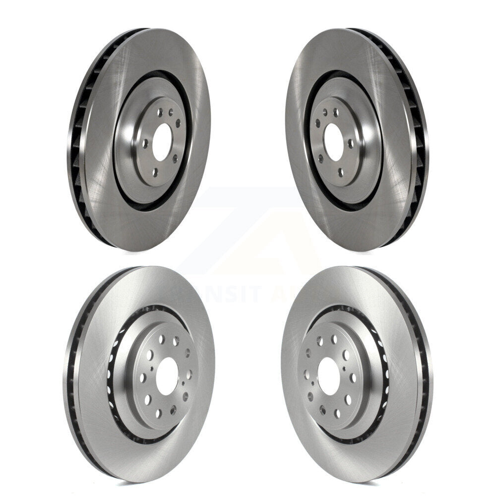 Disc Brake Rotors Front Rear Kit For Audi S6 S7 S8