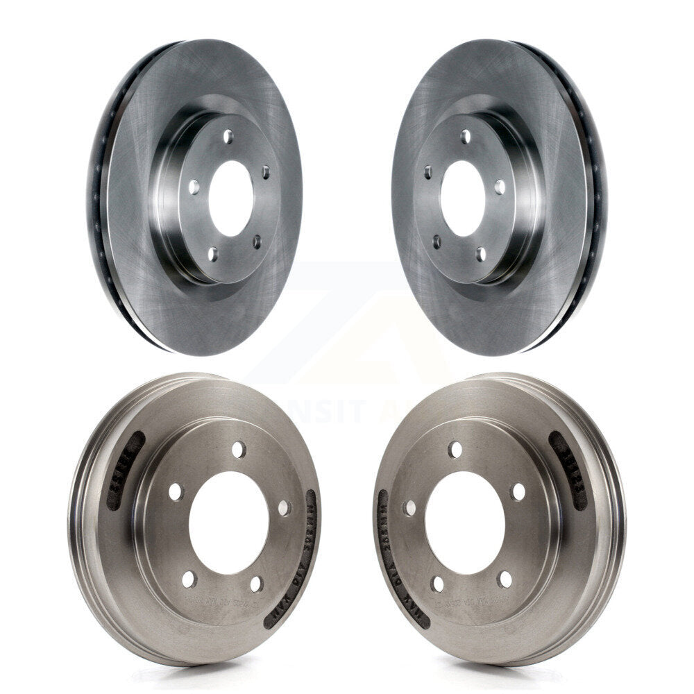 Disc Brake Rotors Drums Kit Front Rear For 2008-2009 Mitsubishi Lancer GTS