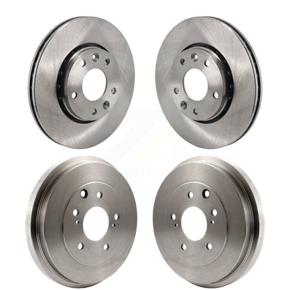 Disc Brake Rotors Drums Kit Front Rear For 2020-2022 Nissan Sentra