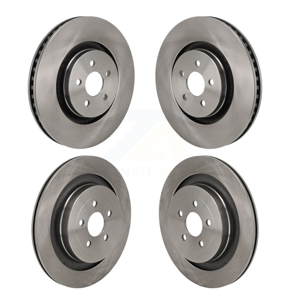 Brake Rotors Front Rear Kit For Ford Edge ST with 2.7L With Red Painted Calipers