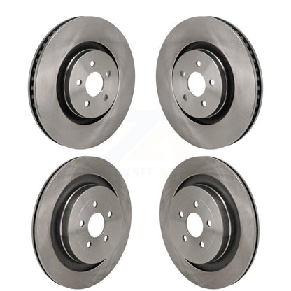 Brake Rotors Front Rear Kit For Ford Edge ST with 2.7L With Red Painted Calipers