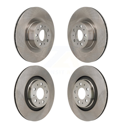 Disc Brake Rotor Front Rear Kit For 2020-2023 Tesla Y With Gray Painted Calipers