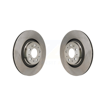 Disc Brake Rotors Rear Pair For 2020-2025 Tesla Y With Gray Painted Calipers