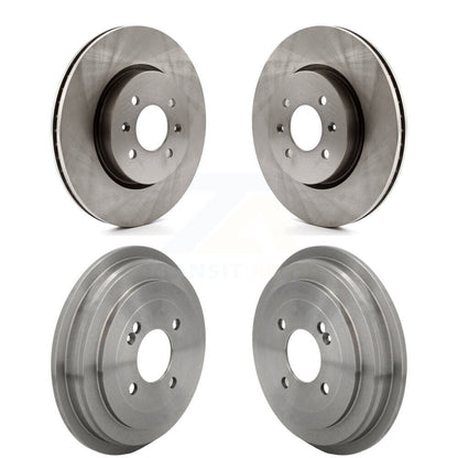 Disc Brake Rotors Drums Kit Front Rear For Kia Rio Hyundai Accent