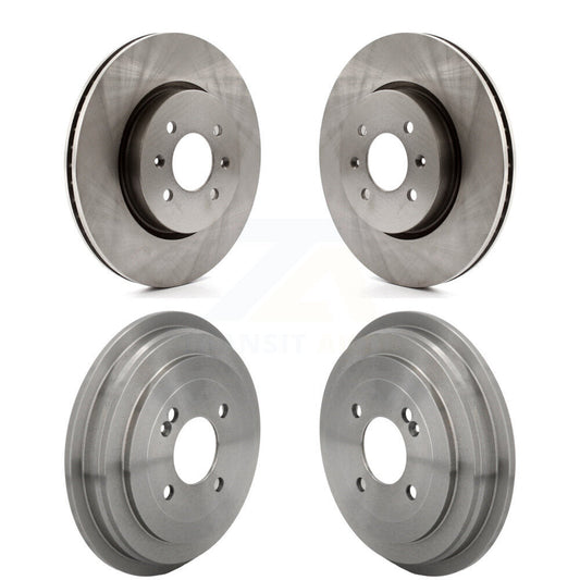 Disc Brake Rotors Drums Kit Front Rear For Kia Rio Hyundai Accent