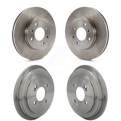 Disc Brake Rotors Drums Kit Front Rear For Kia Rio