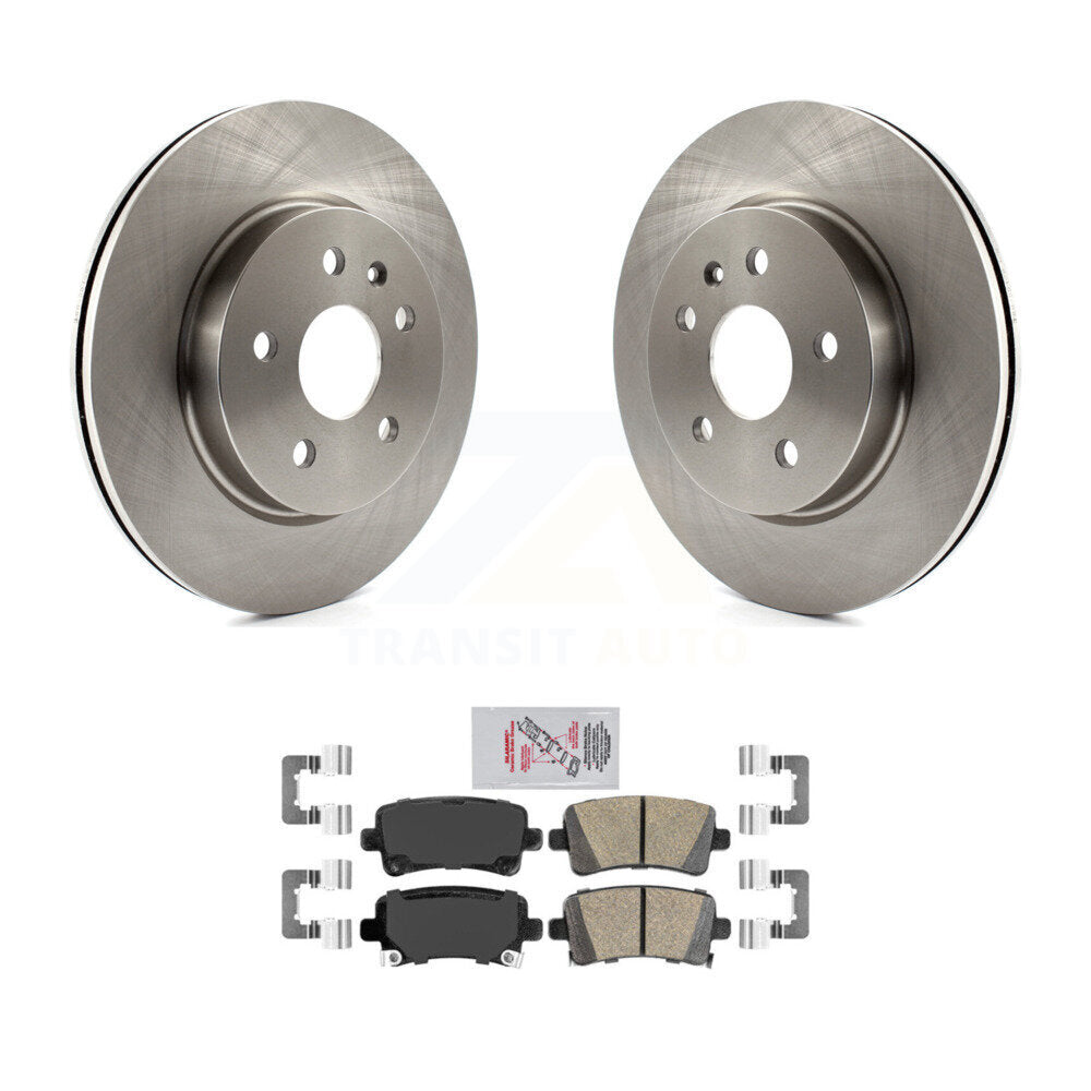 Brake Rotors Ceramic Pad Rear Kit For Buick Chevrolet Malibu LaCrosse Regal Saab