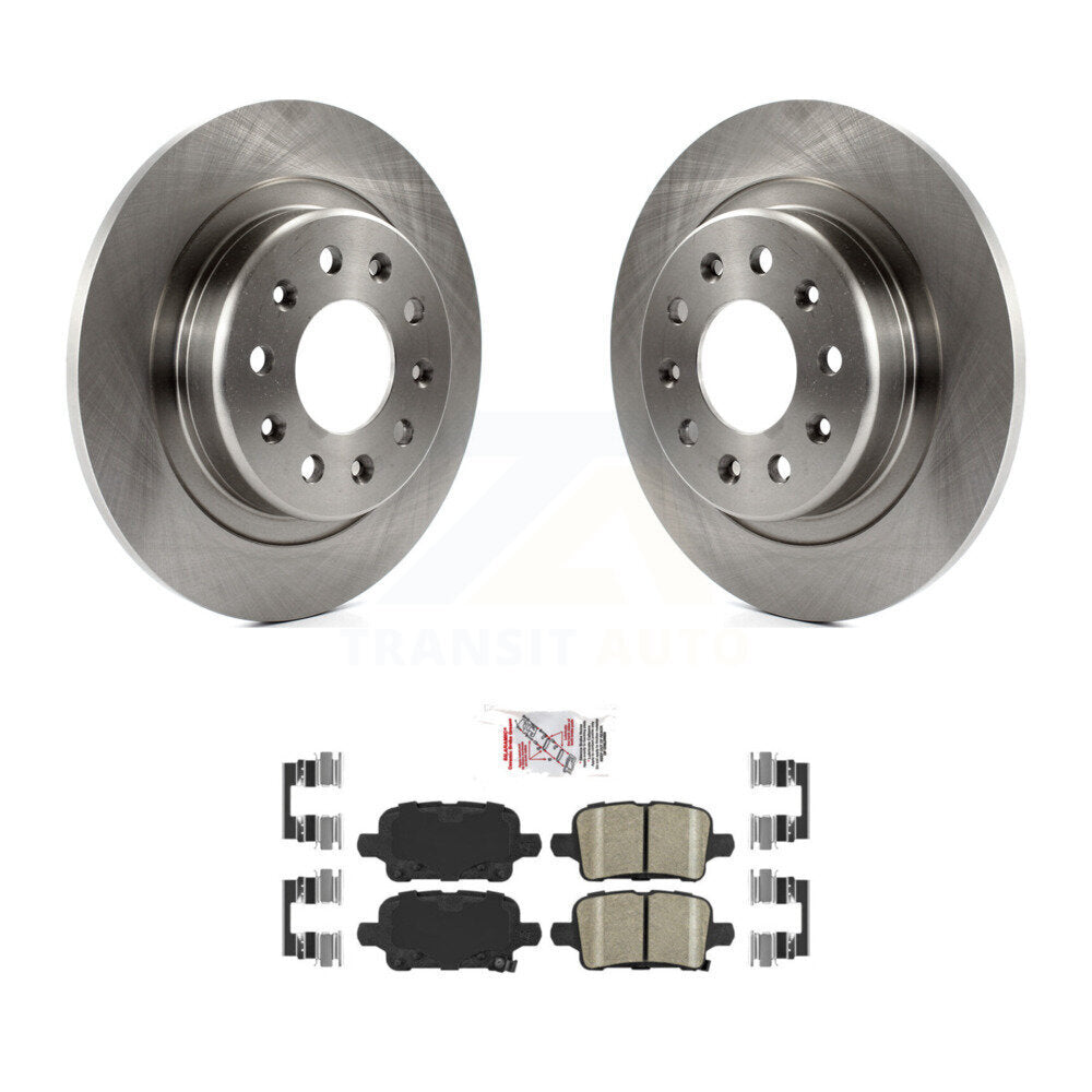 Brake Rotors Ceramic Pad Rear Kit For Chevrolet Equinox GMC Terrain Malibu Buick