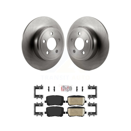 Brake Rotor & Ceramic Pad Rear Kit For 14-18 Dodge Charger Pursuit with RWD 3.6L