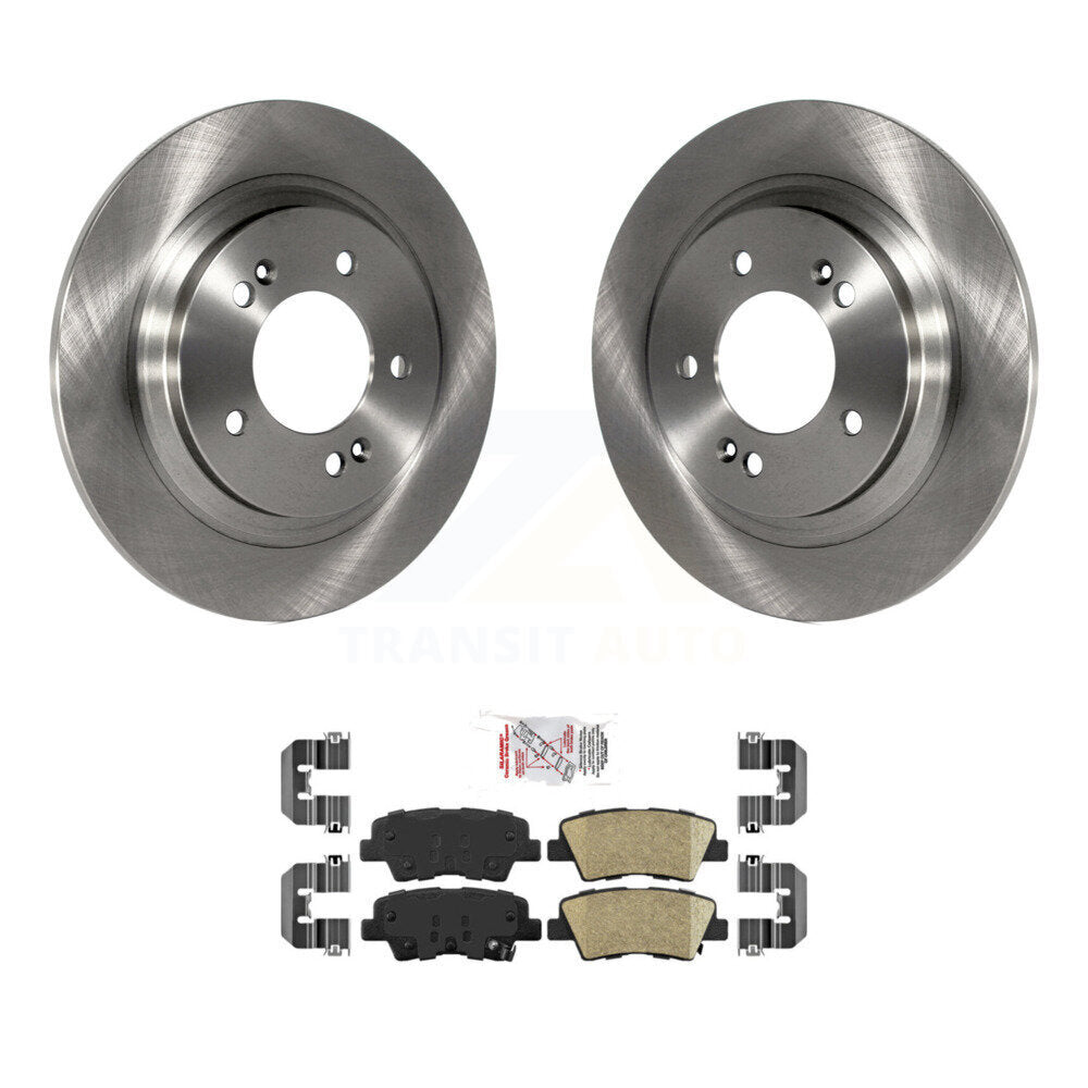 Brake Rotor Ceramic Pad Rear Kit For Hyundai Kia Sonata Elantra GT Forte5 Optima