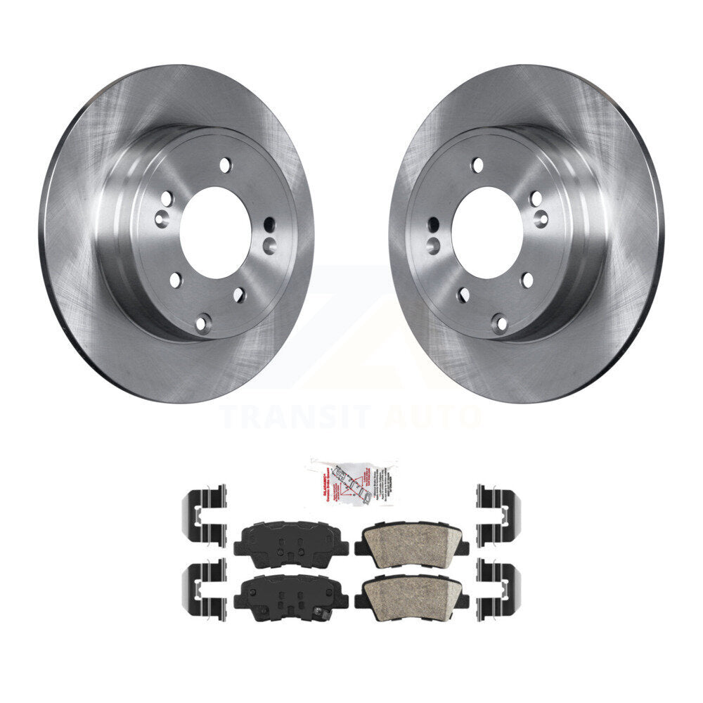 Disc Brake Rotors And Ceramic Pads Rear Kit For Hyundai Sonata Kia Optima Azera