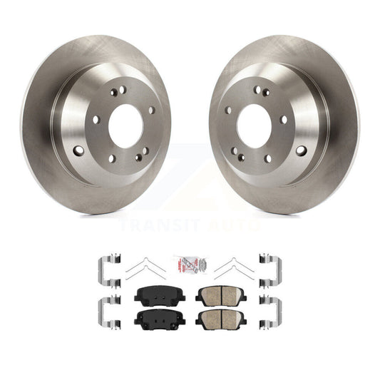 Disc Brake Rotors Ceramic Pad Rear Kit For Kia Sorento Hyundai Santa Fe Sport XL