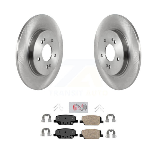 Brake Rotor And Ceramic Pad Rear Kit For Hyundai Palisade Santa Fe Kia Telluride