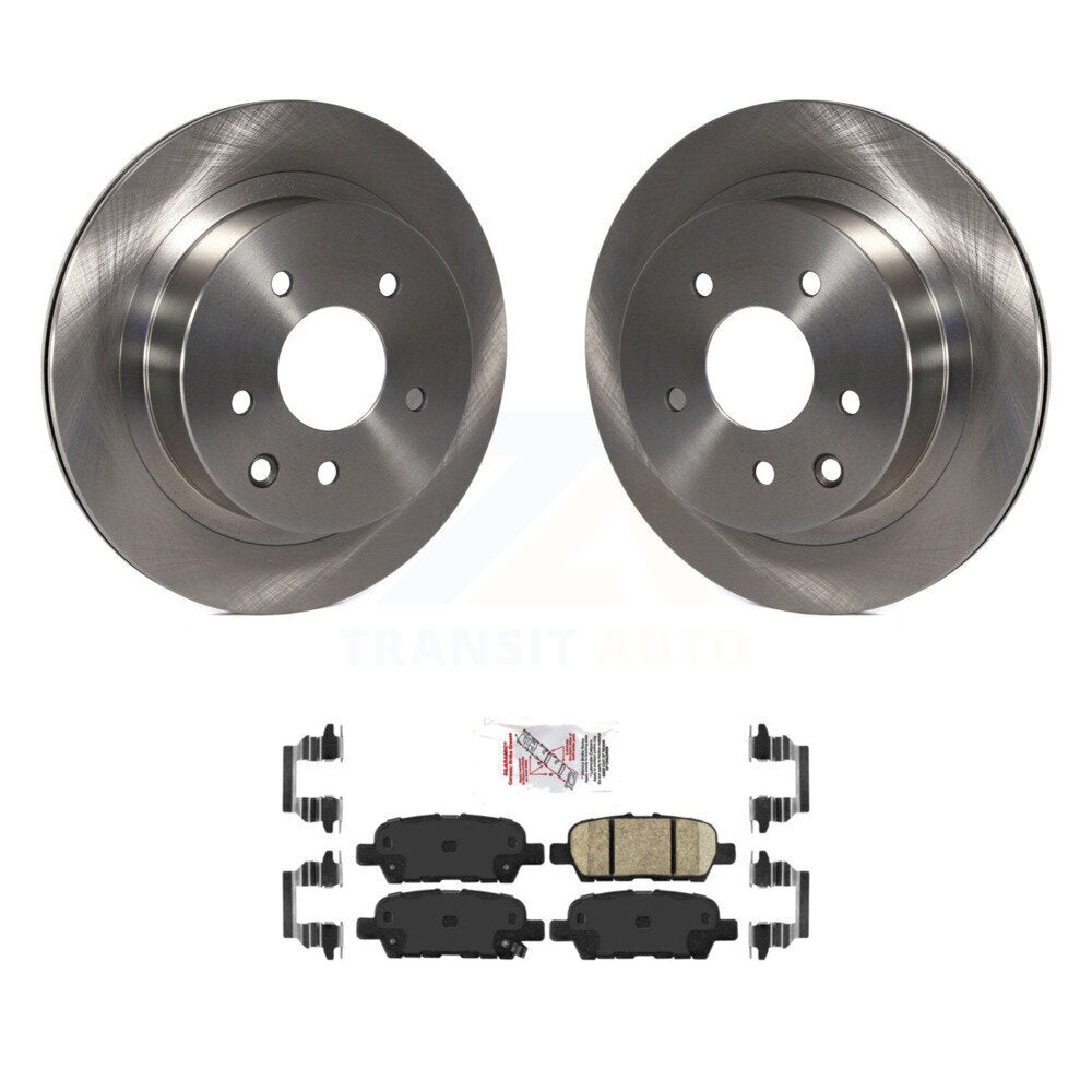 Brake Rotors & Ceramic Pad Rear Kit For Nissan Rogue Sport Qashqai LEAF Juke G35