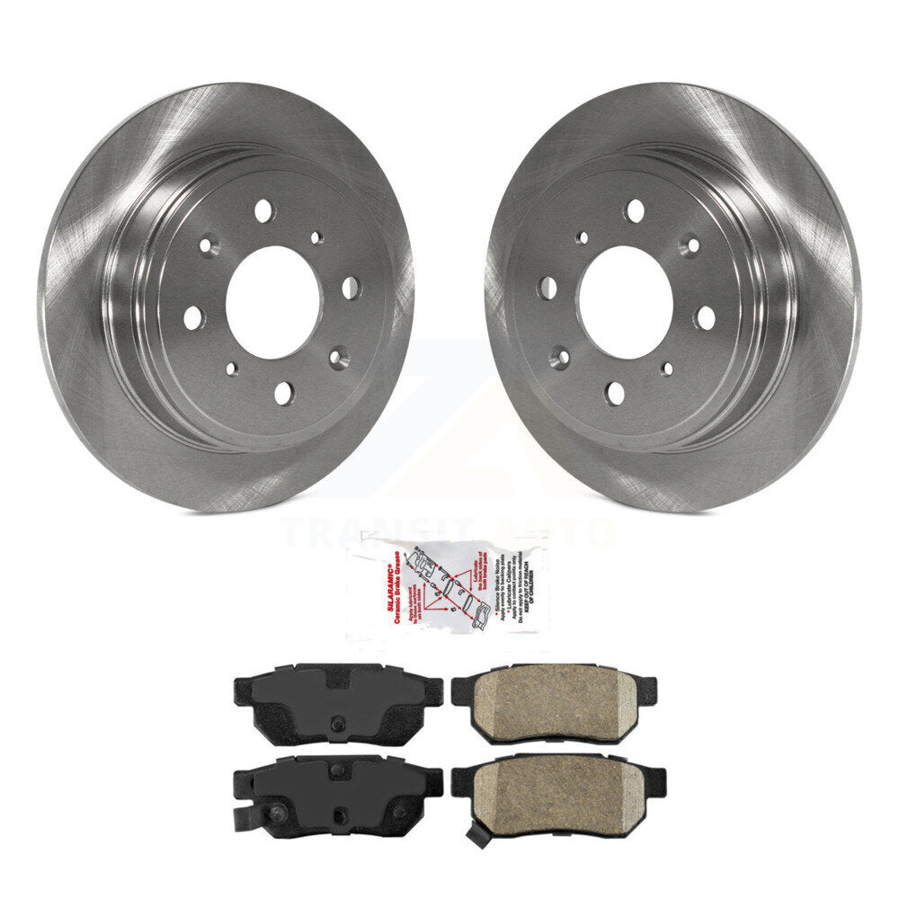 Brake Rotor & Ceramic Pad Rear Kit For Honda Civic Acura Integra del Sol Prelude