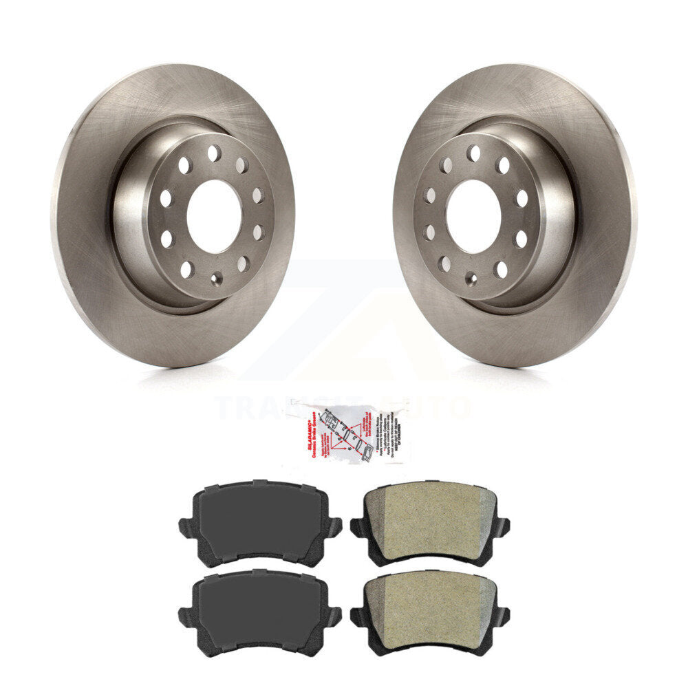 Brake Rotor And Semi-Metallic Pad Rear Kit For Volkswagen Tiguan Audi Q3 Quattro