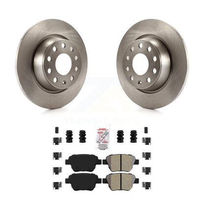 Disc Brake Rotor & Semi-Metallic Pad Rear Kit For Audi A3 Quattro Volkswagen Eos