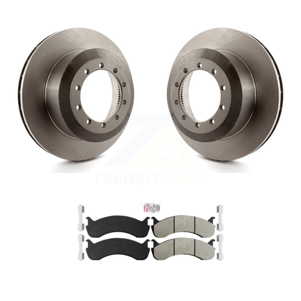 Brake Rotor Semi-Metallic Pad Rear Kit For Ford F-59 Commercial Stripped Chassis