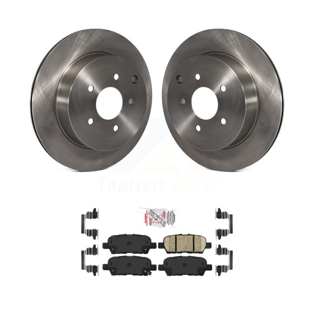Brake Rotors Ceramic Pad Rear Kit For Nissan Murano INFINITI Pathfinder QX60 Q50