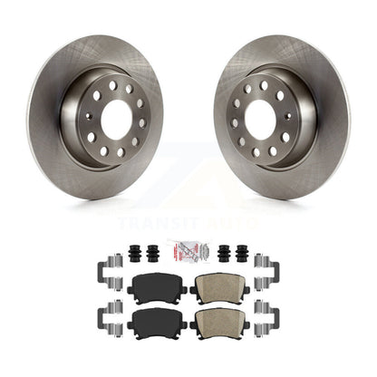 Brake Rotor And Ceramic Pad Rear Kit For Volkswagen Jetta GTI Passat Eos Audi A3