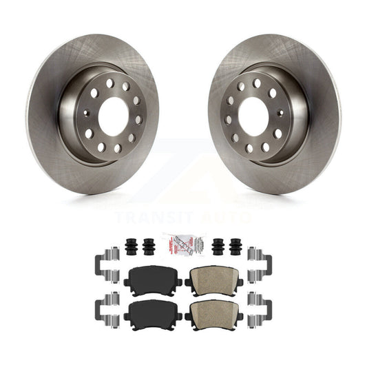 Brake Rotor And Ceramic Pad Rear Kit For Volkswagen Jetta GTI Passat Eos Audi A3